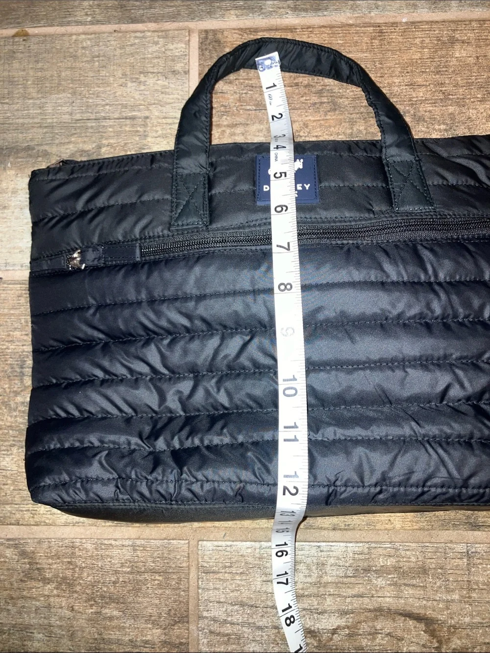 DABNEY LEE  Black Quilted Toiletry Bag with Front Zip